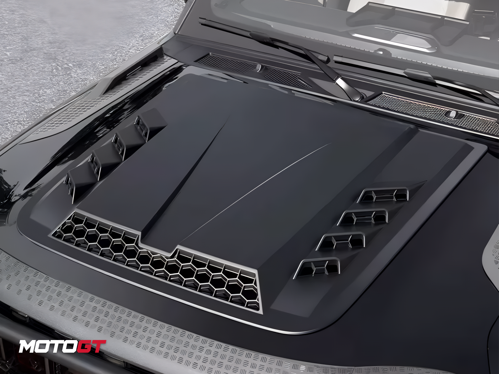 JETOUR T2 MATT BLACK HOOD VENT